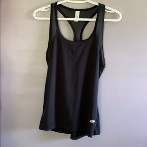 Black workout tank top